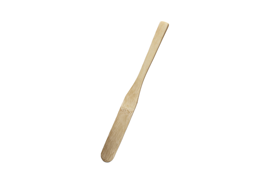 A simple bamboo stirrer for use whilst brewing coffee.