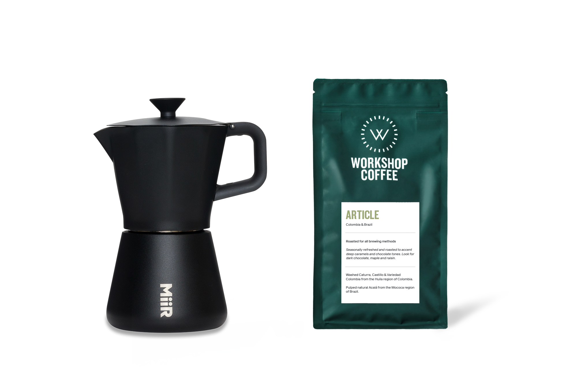 Buy MiiR New Standard Moka Pot and Coffee Bundle Online Coffee