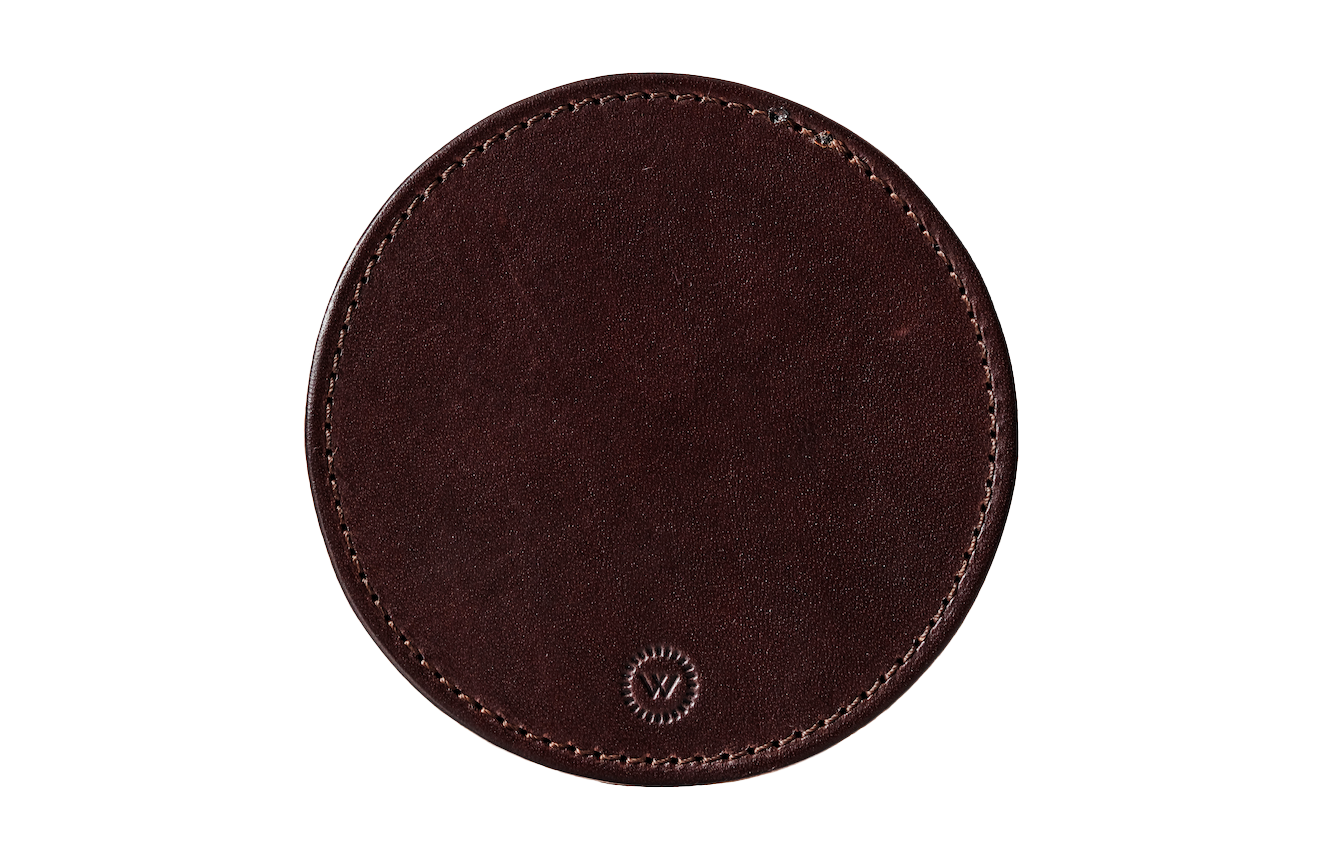 A small run of handmade, vegetable tanned leather coasters created in collaboration with Tanner Bates – world-renowned for their dedication to creating exceptional, long-lasting leather goods.