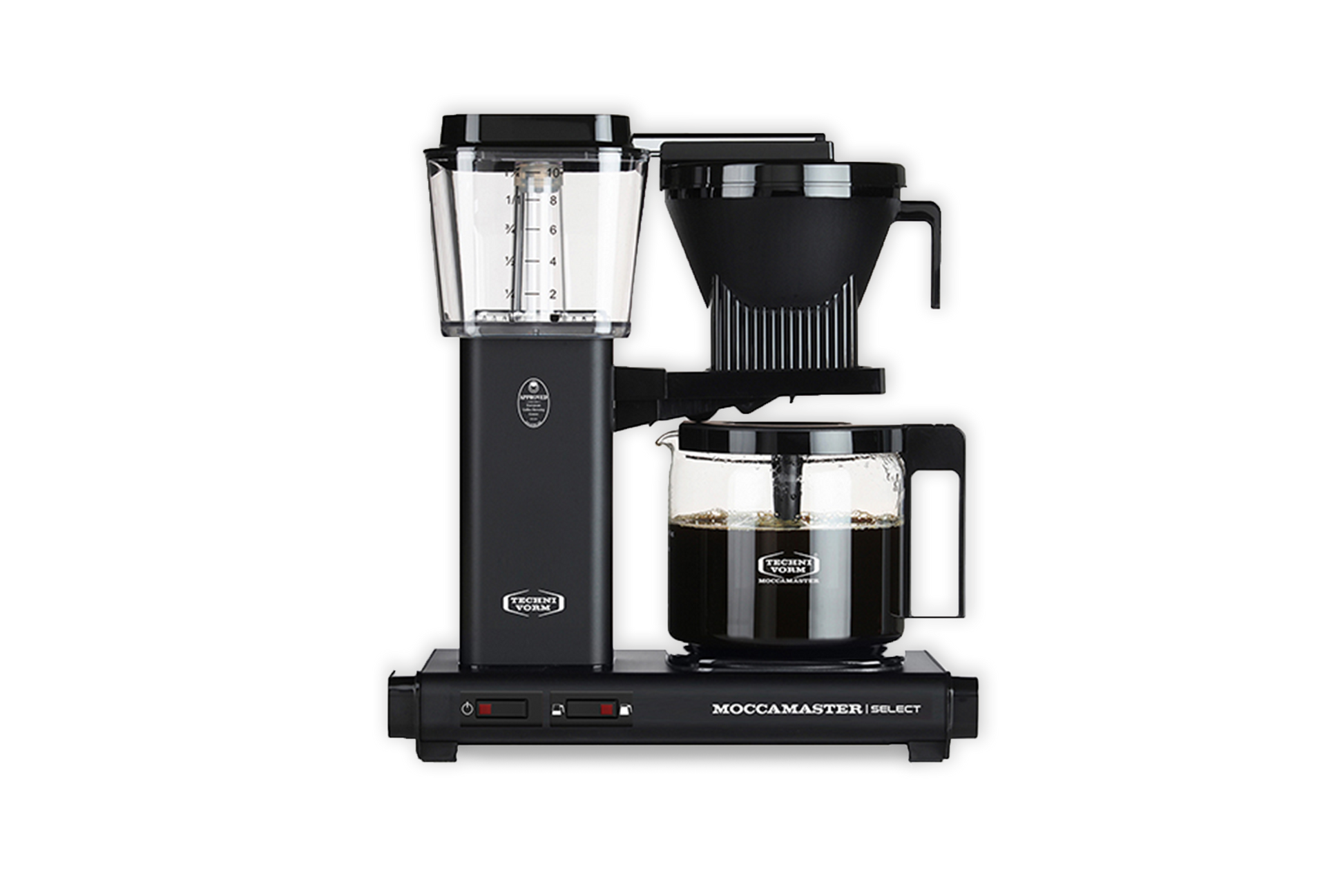 With the ability to adjust for smaller or larger brews, MoccaMaster's latest model – the Select – allows you to alter water flow rate at the touch of a button.
