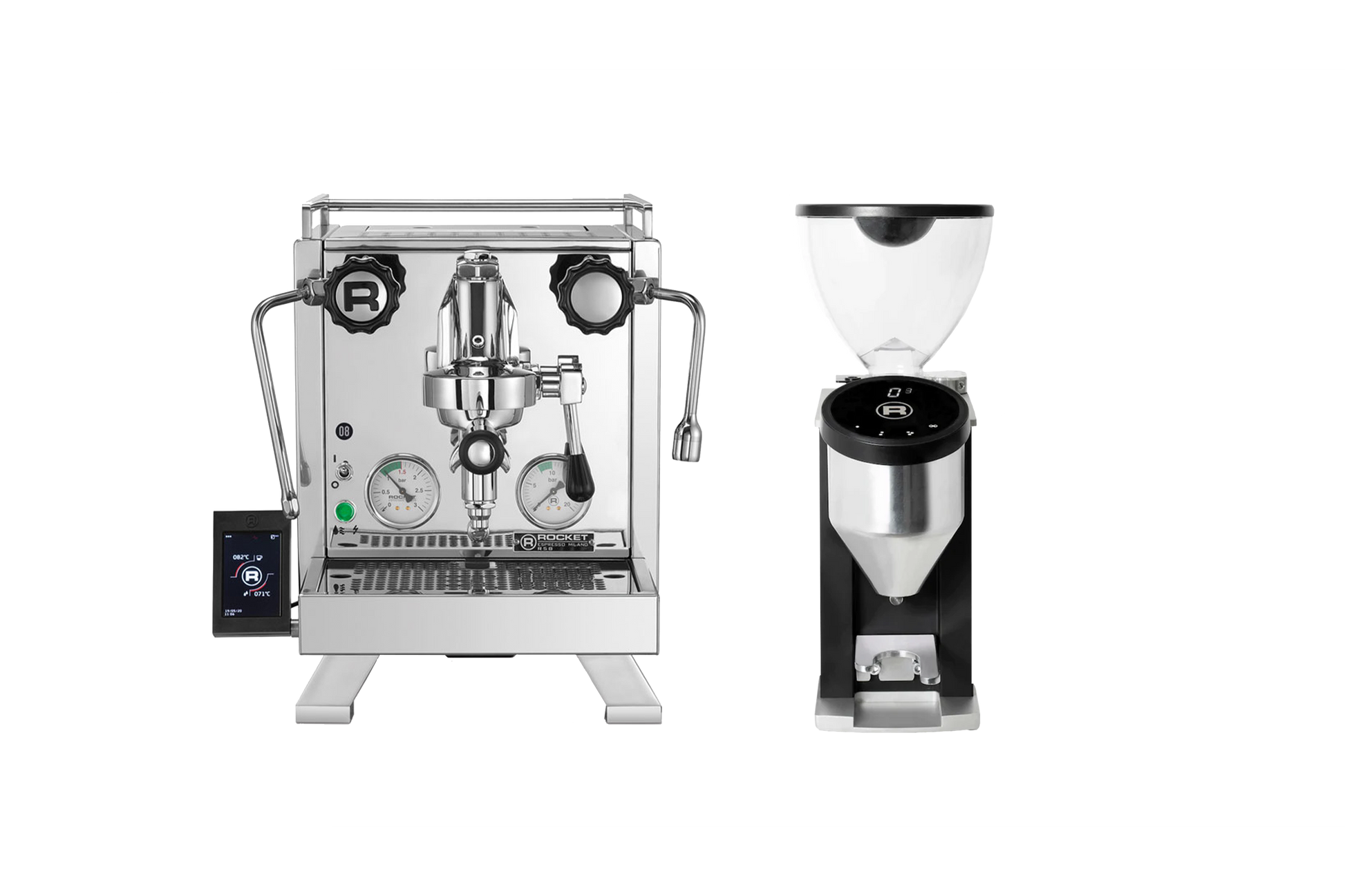 Espresso machine with top built in grinder