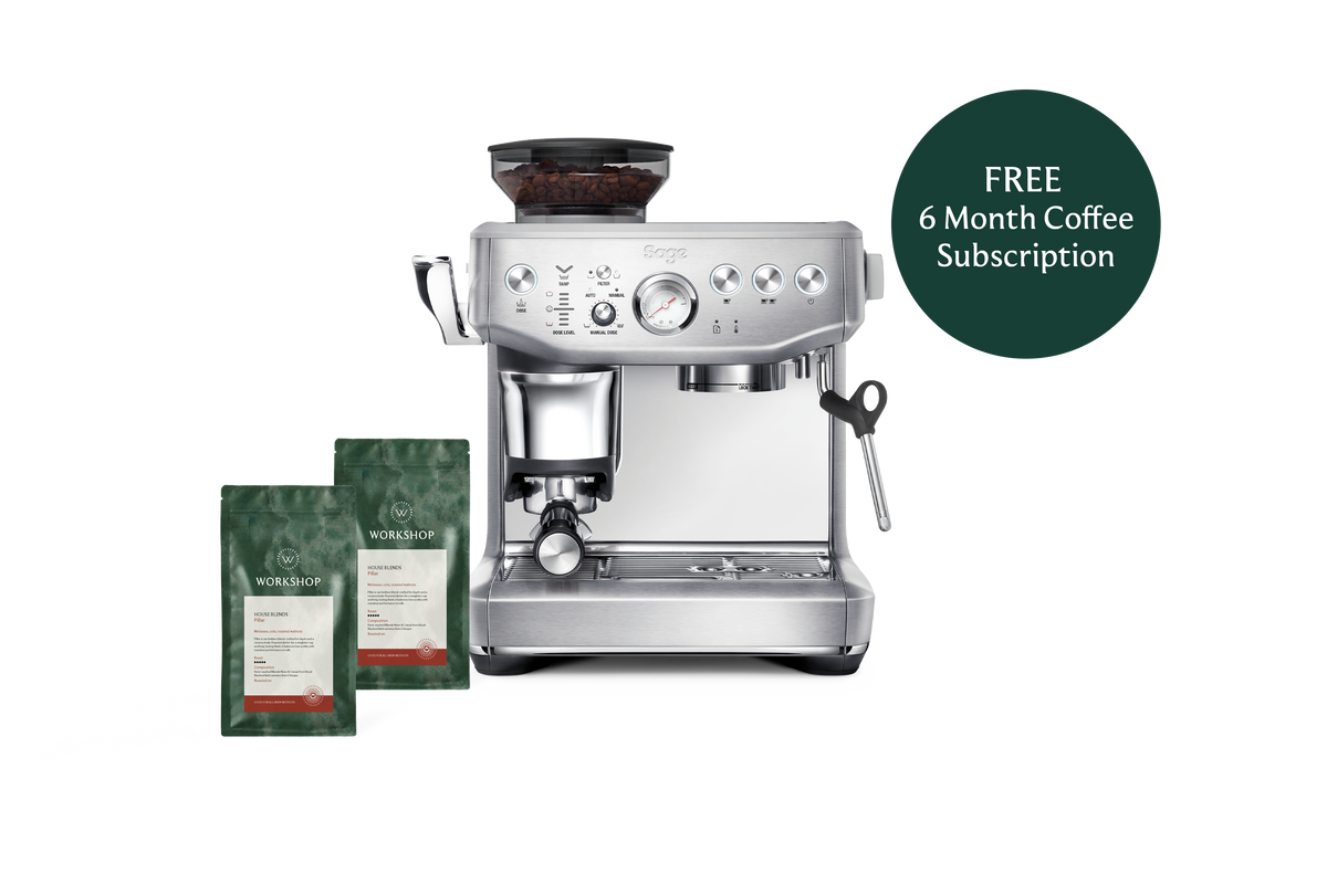 Sage Barista Express Impress | Free 5 Month Coffee Subscription + Masterclass