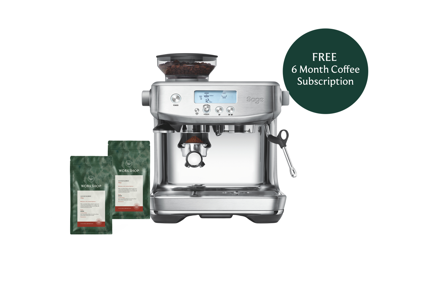 Sage Barista Pro | Free 6 Month Coffee Subscription